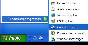 Abrir Outlook Express desde el menú Inicio